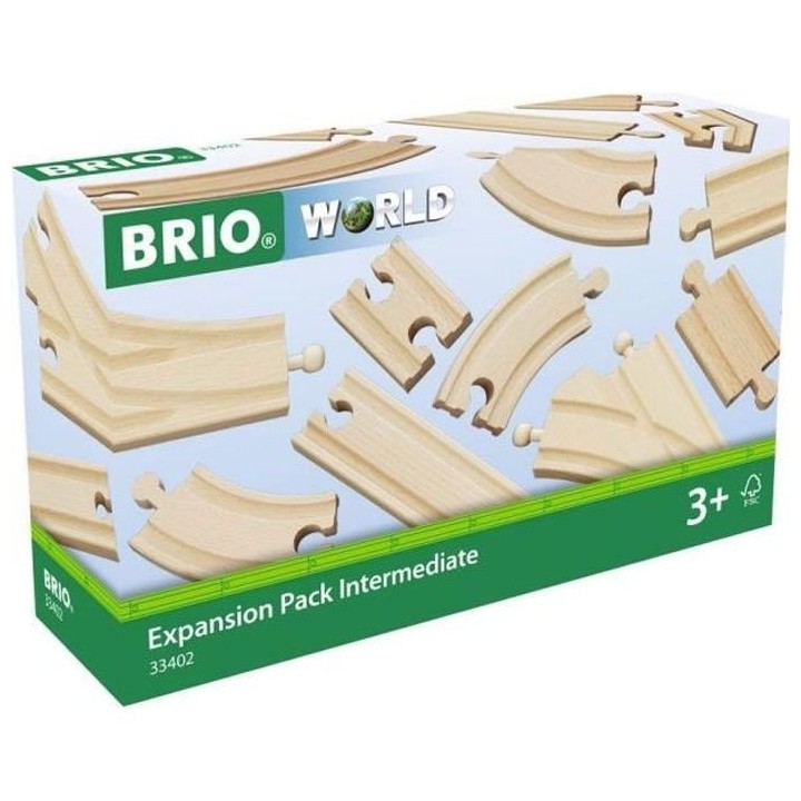 Coffret Evolution Intermédiaire 16 Rails - BRIO - 33402 - Circuit de