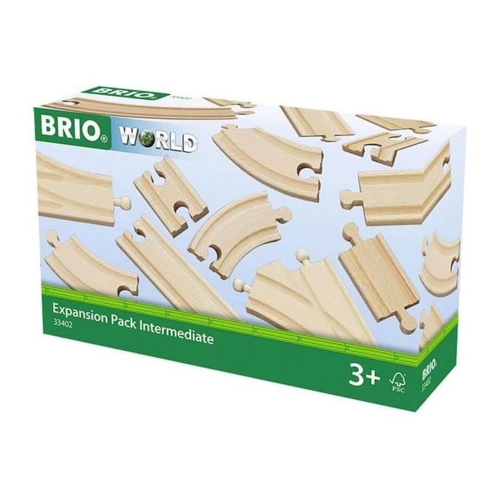 Coffret Evolution Intermédiaire 16 Rails - BRIO - 33402 - Circuit de