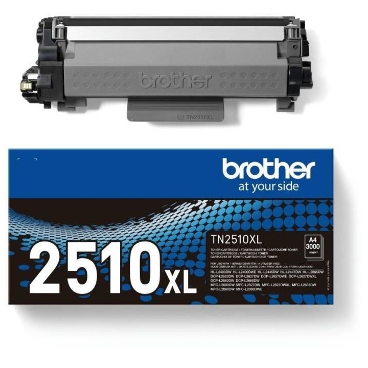 Toner noir haute capacité Brother TN2510XL - 3000 pages