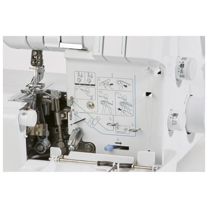 Surjeteuse BROTHER M343D - 2 aiguilles, bras libre, parcours d'enfilag