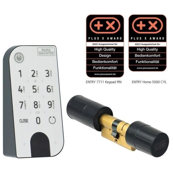 Cylindre électronique BURG-WÄCHTER secuENTRY Home 5001 avec clavier