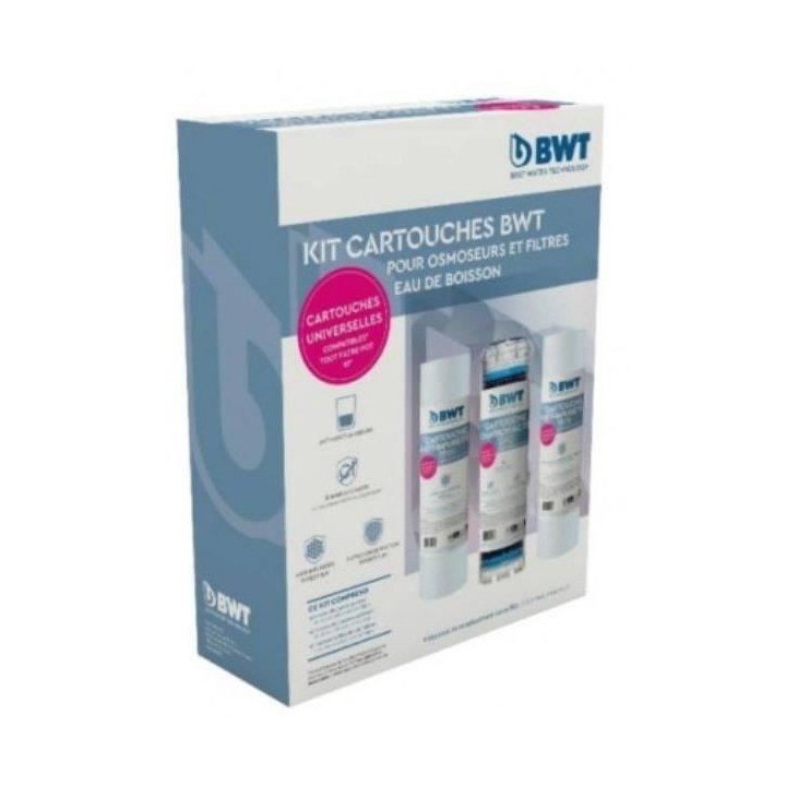 Pack filtres - BWT - OSMOSEUR et triplex - Pack de 3 préfiltres pour