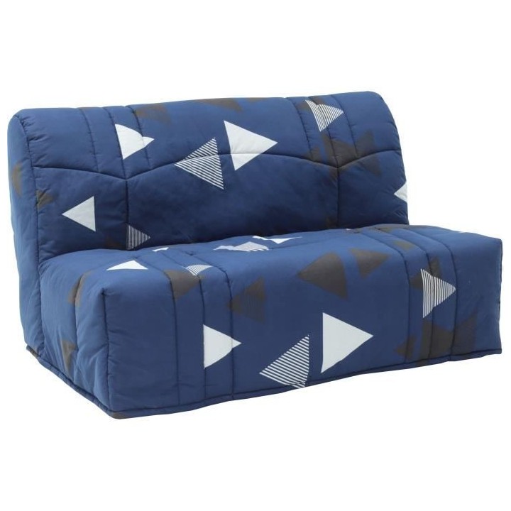 Banquette BZ DREAM - Tissu 100% Coton bikini bleu - Couchage 140x190 c