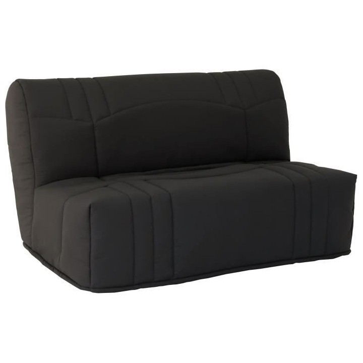 Banquette BZ DREAM - Tissu 100% Coton noir - Couchage 140x190 cm - 2 p