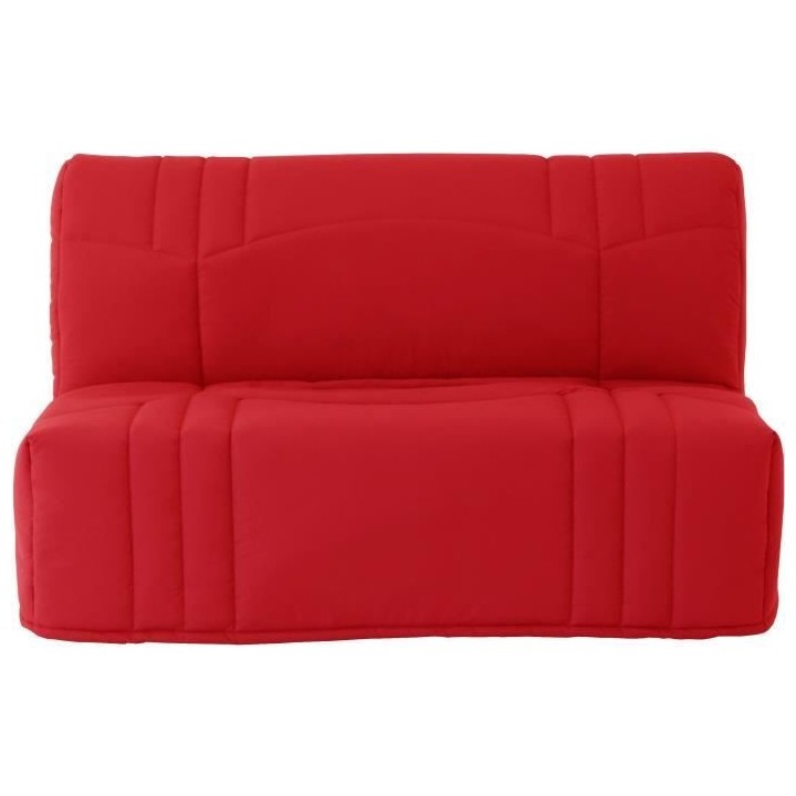 Banquette BZ DREAM - Tissu 100% Coton rouge - Couchage 140x190 cm - Cl