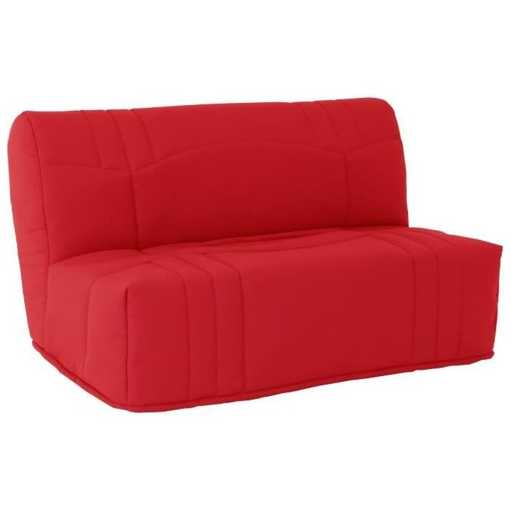 Banquette BZ DREAM - Tissu 100% Coton rouge - Couchage 140x190 cm - Cl