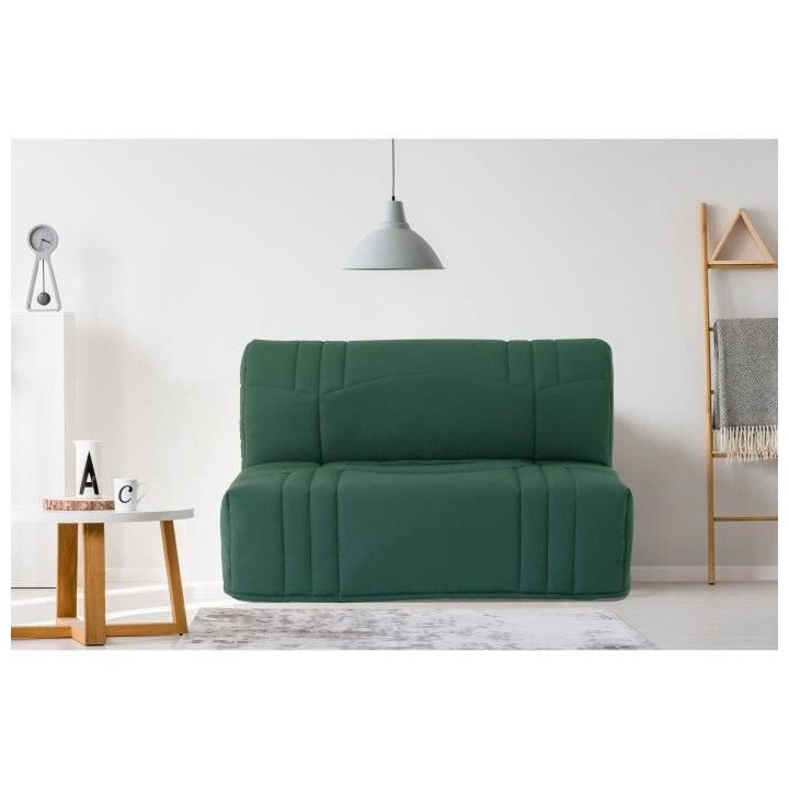 Banquette BZ DREAM - Tissu 100% Coton vert foret - Couchage 140x190 cm