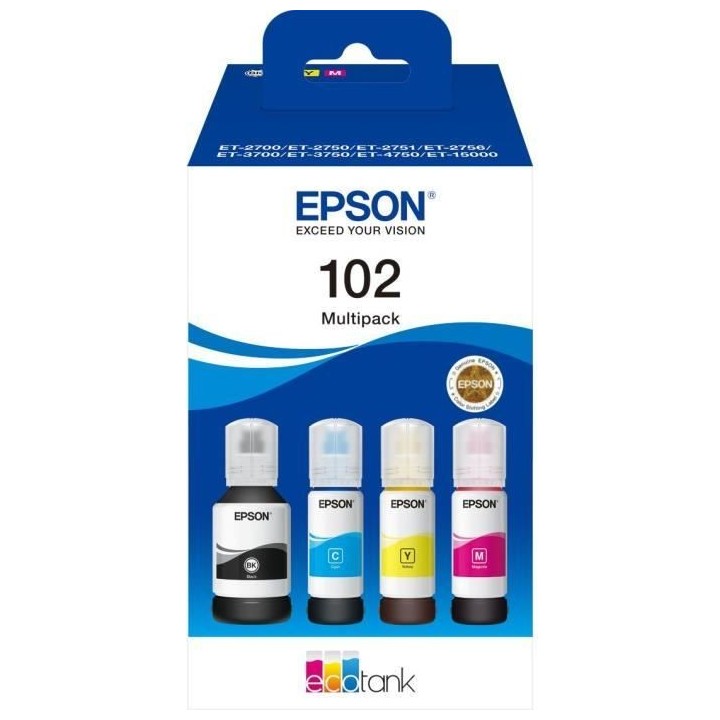 Multipack 4 couleurs EcoTank 102 (C13T03R640)