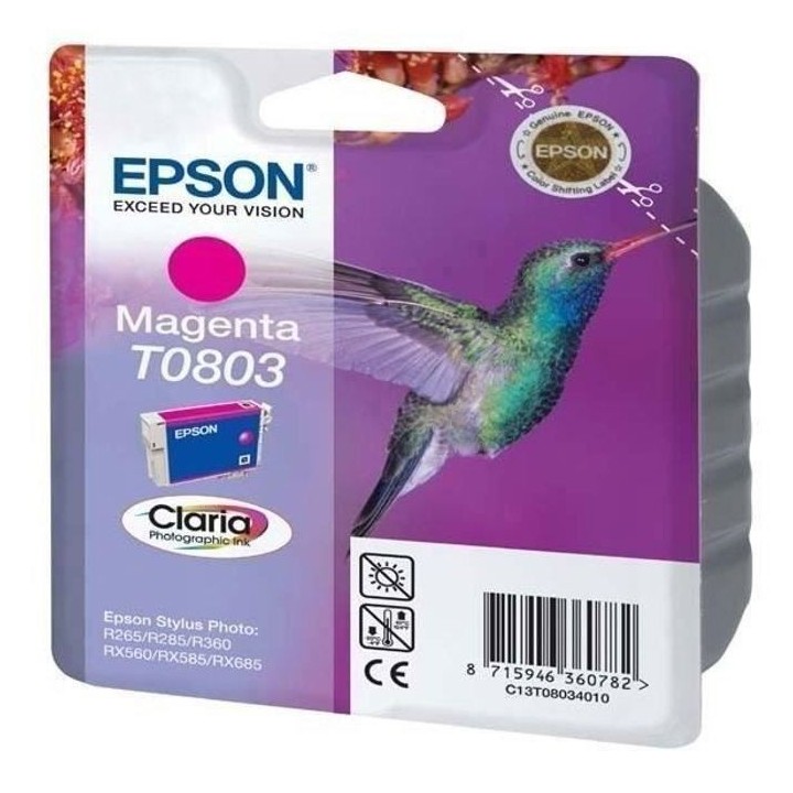 EPSON Cartouche d'encre T0803 Magenta - Colibri (C13T08034011)