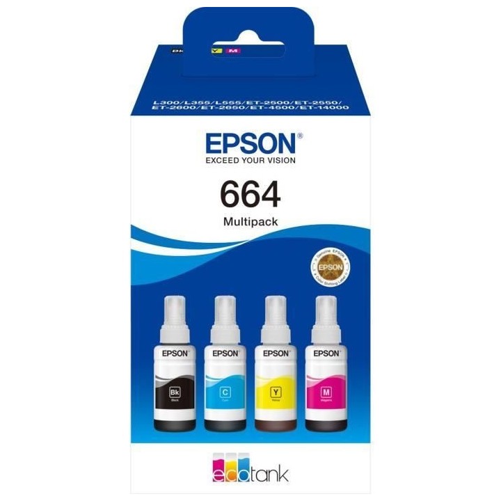 Multipack 4 couleurs EcoTank 664 (C13T664640)