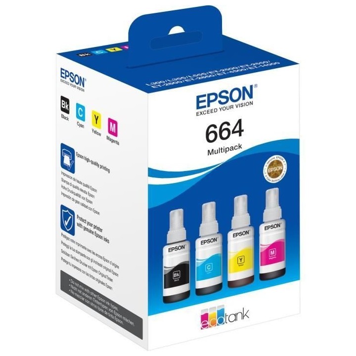 Multipack 4 couleurs EcoTank 664 (C13T664640)