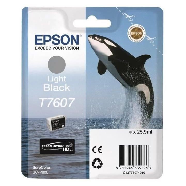 EPSON Cartouche d'encre T7607 Noir clair - Orque (C13T76074010)