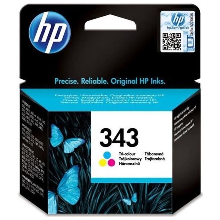 HP 343 Cartouche d'encre trois couleurs authentique (C8766EE) pour HP