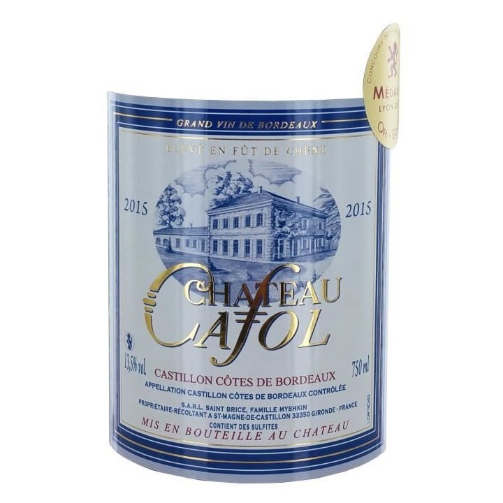 Château Cafol 2015 Castillon Côtes de Bordeaux - Vin rouge de Bordea