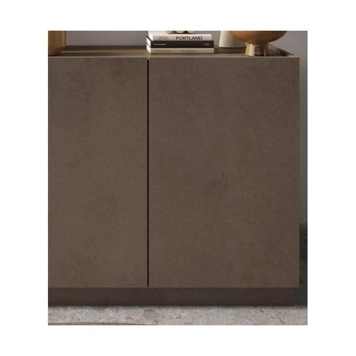 Buffet haut FIRENZE - Bronze et Chene Mercure - 3 portes - Style conte