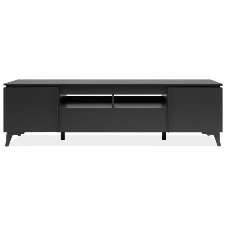 Meuble TV - Bertrix 56A - Ardoise / anthracite - 177x51,5x40 cm - 2 po