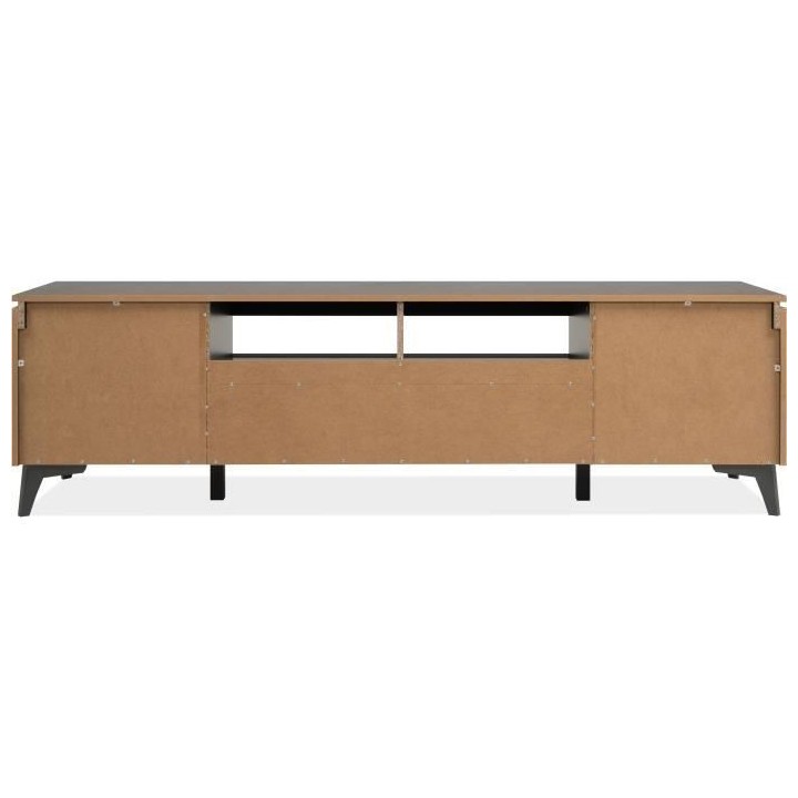 Meuble TV - Bertrix 56A - Ardoise / anthracite - 177x51,5x40 cm - 2 po