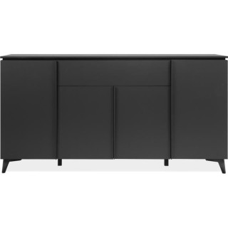 Buffet Bertrix 51A - Décor ardoise/anthracite - 4 portes et étageres