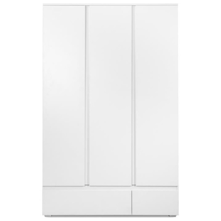 Armoire IMAGE 60B - Décor blanc mat - 3 portes + 2 tiroirs - L121,6 x
