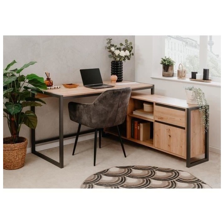 Bureau d'angle réversible Denver - Panneaux de particules - Coloris c