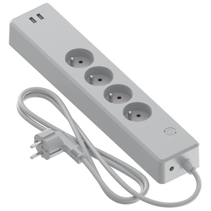 Multiprise intelligente - CALEX - 4 voies BE / FR + 2 USB