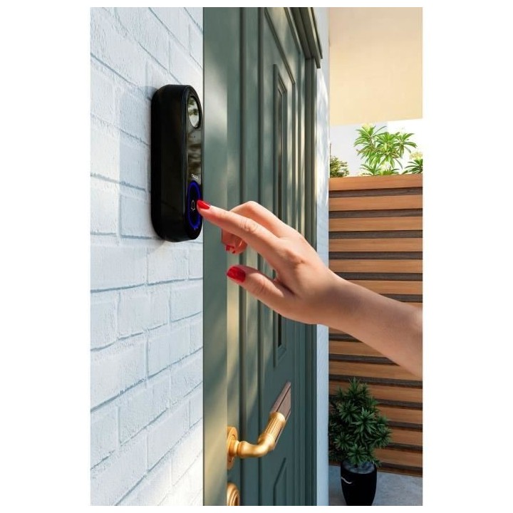 Sonnette vidéo intelligente- CALEX - avec carillon - 1080 DP - Câble