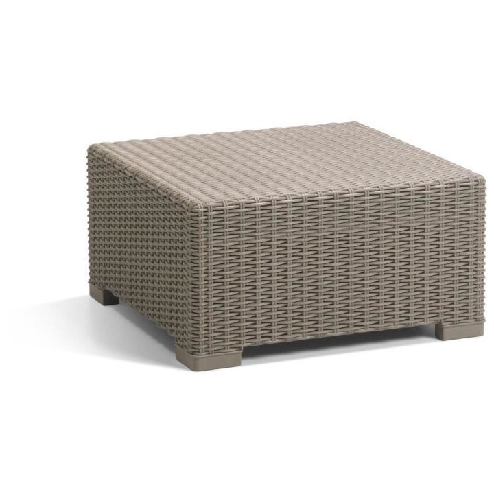 Salon de jardin imitation résine tressée ALLIBERT avec table basse -