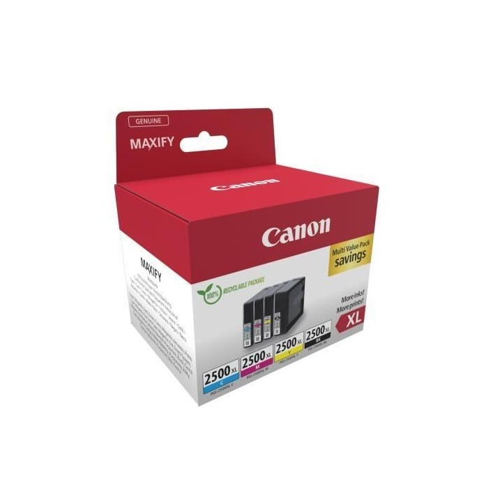 Multipack cartouches d'encre - CANON - PGI-2500XL Noir/Cyan/Magenta/Ja