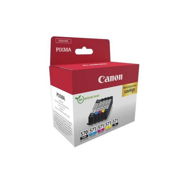 Multipack cartouches d'encre - CANON - PGI-570 Noir + CLI-571 Noir/Cya