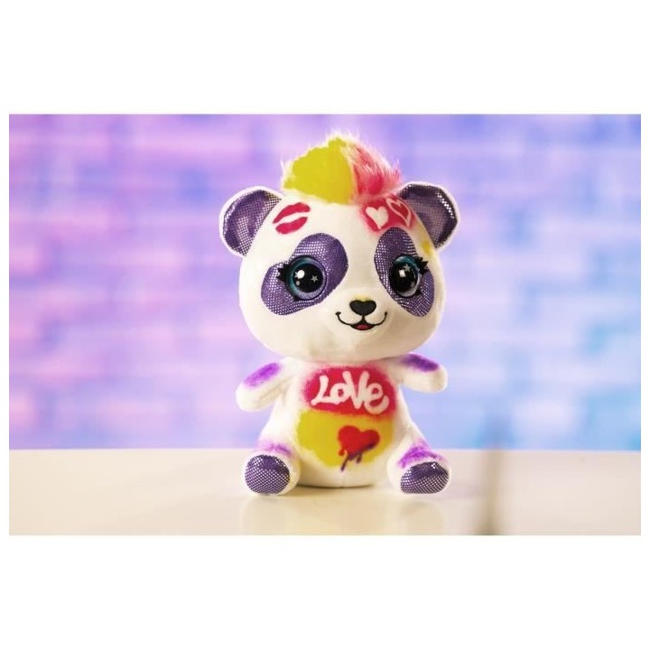 Peluche Airbrush Panda a personnaliser - Peluche spray art avec feutre