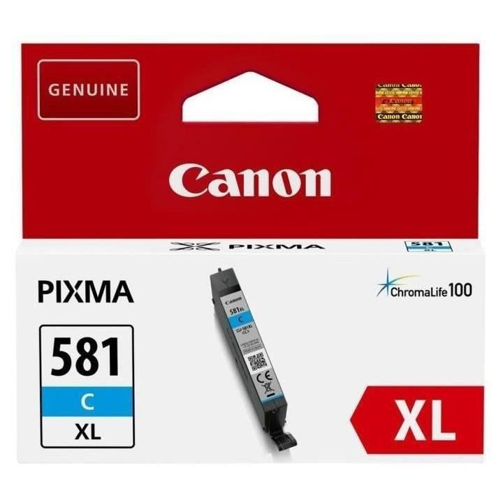 CANON Cartouche d'encre CLI-581C XL grande capacité Cyan (CLI581XL)