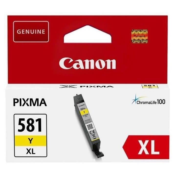 CANON Cartouche d'encre CLI-581Y XL grande capacité Jaune (CLI581XL)