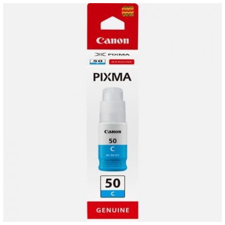 Bouteille d'encre - CANON - GI-50C - Cyan - Compatibilité PIXMA MegaT