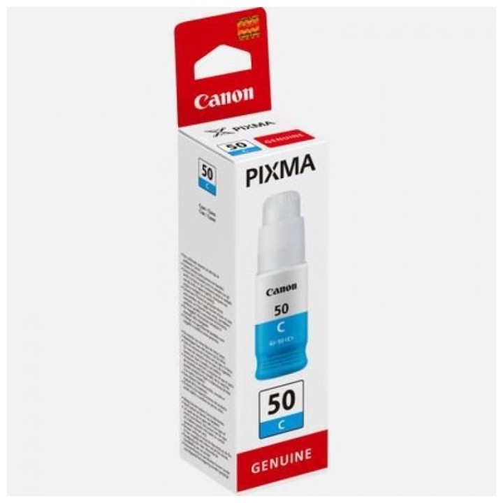 Bouteille d'encre - CANON - GI-50C - Cyan - Compatibilité PIXMA MegaT