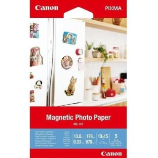 Papier Photo Magnétique - CANON - MG-101 - 10x15cm - 670gr - 5 feuill