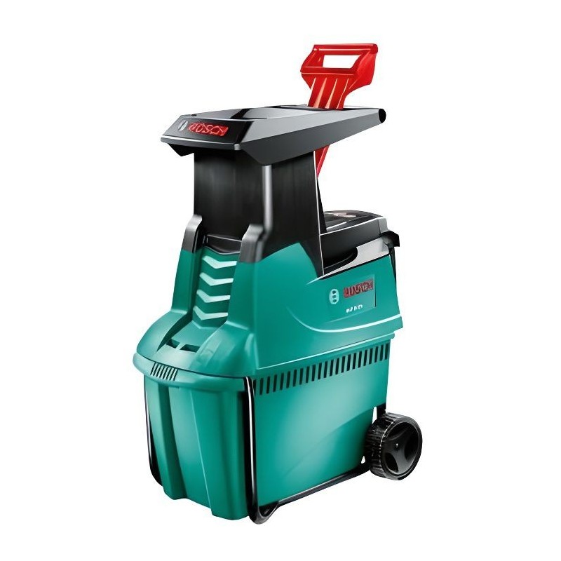 Broyeur de végétaux Bosch - AXT 22 D (2200W, poussoir pour déchets verts, bac 53L, débit: 170 Kg/H, coupe maximale: Ø 38 mm