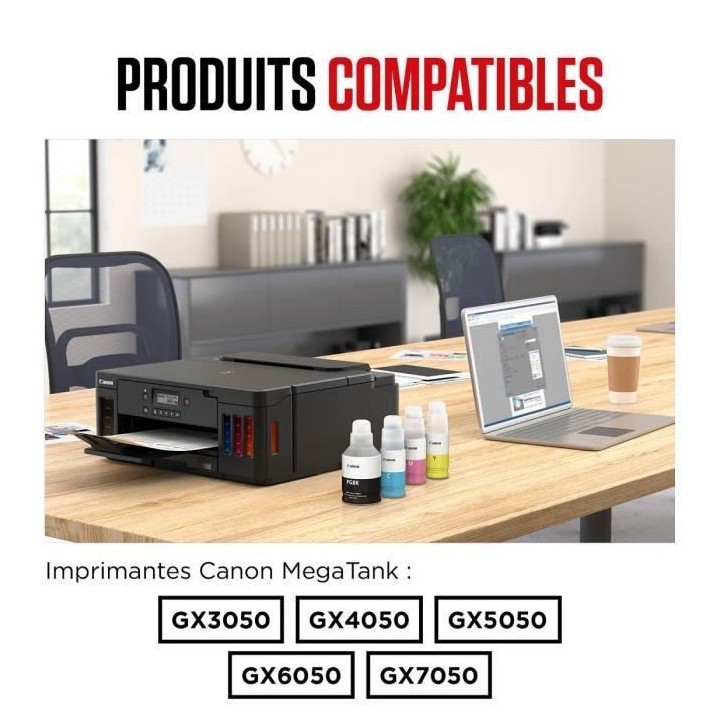 Bouteille d'encre - CANON - GI-56BK - Magenta - Compatibilité MAXIFY