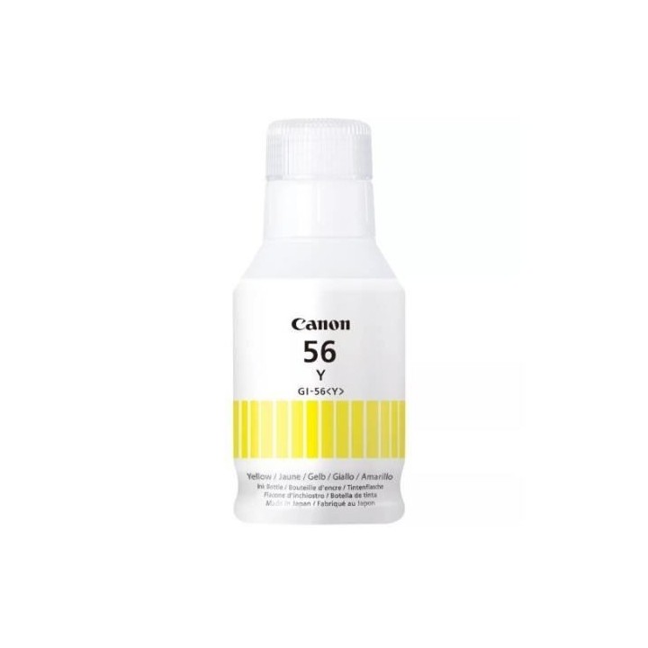 Bouteille d'encre - CANON - GI-56BK - Jaune - Compatibilité MAXIFY GX