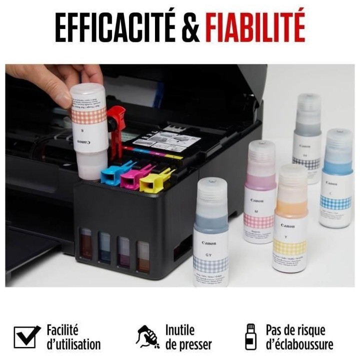Bouteille d'encre - CANON - GI-53M - Magenta - Compatibilité PIXMA G6