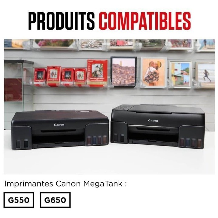 Bouteille d'encre - CANON - GI-53M - Magenta - Compatibilité PIXMA G6