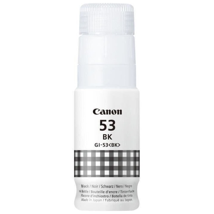Bouteille d'encre - CANON - GI-53BK - Noir - Compatibilité PIXMA G650