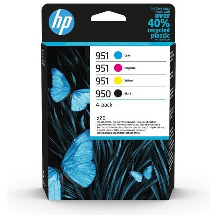 HP 950/951 Pack de 4 cartouches noire, cyan, jaune et magenta authenti
