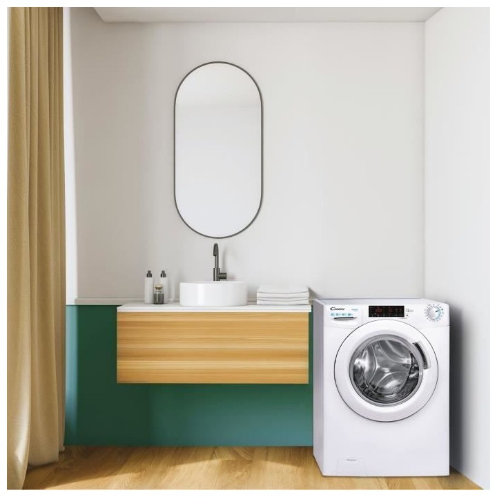 Lave-linge hublot CANDY CS 128TXME-S - 8 kg - Induction - L60cm - 1200