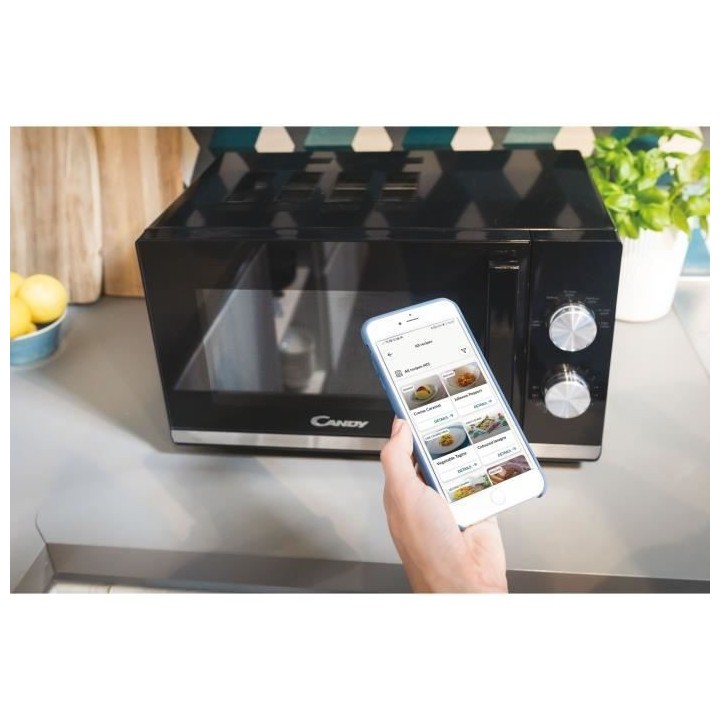 Micro-ondes pose libre CANDY CMW20TNMB - Noir - 20L - 700W - plateau 2