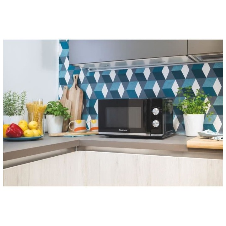 Micro-ondes pose libre CANDY CMW20TNMB - Noir - 20L - 700W - plateau 2