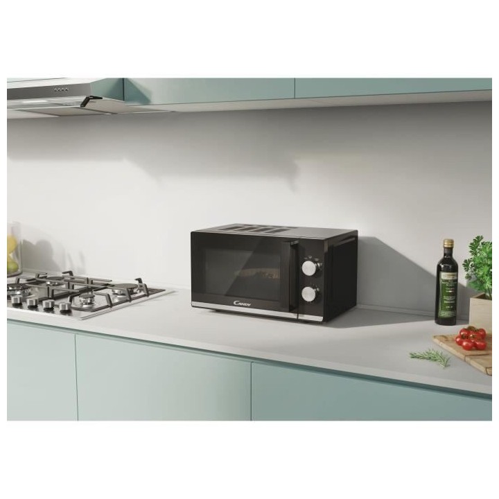 Micro-ondes pose libre CANDY CMW20TNMB - Noir - 20L - 700W - plateau 2