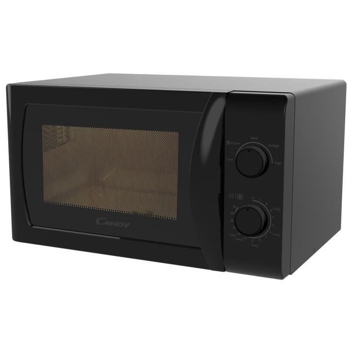 Micro-ondes pose libre CANDY CMW20SMB- Noir - 20L - 700W - plateau 25,