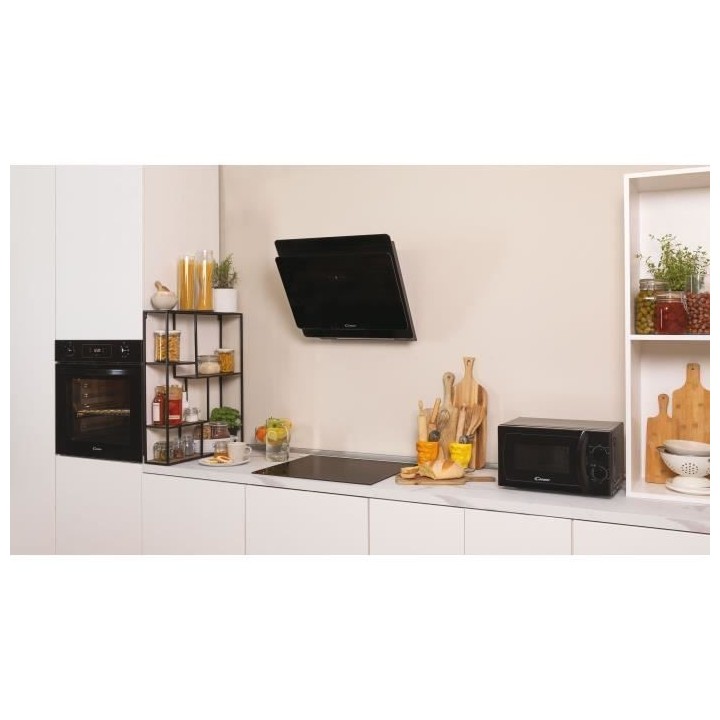 Micro-ondes pose libre CANDY CMW20SMB- Noir - 20L - 700W - plateau 25,