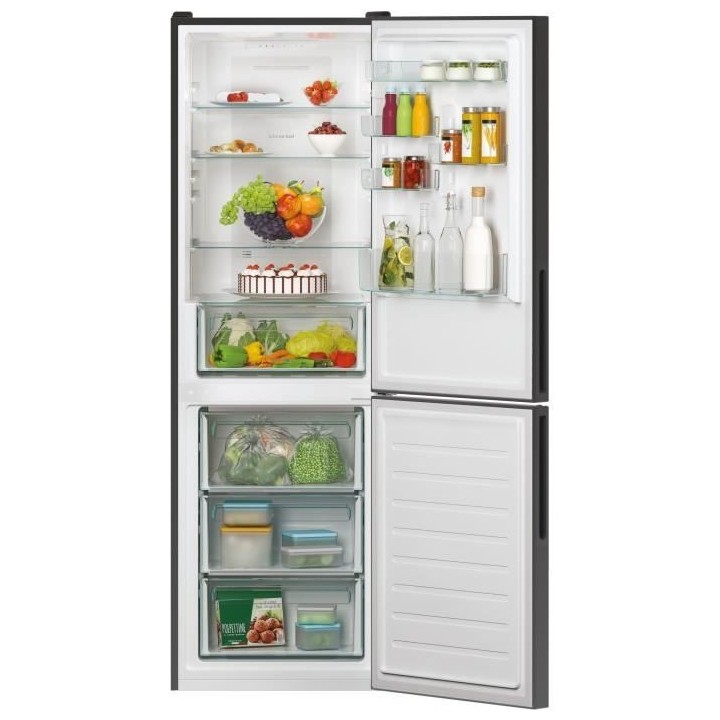 Réfrigérateur Combiné - CANDY - CCE3T618EB - Classe E - 341 L - 185