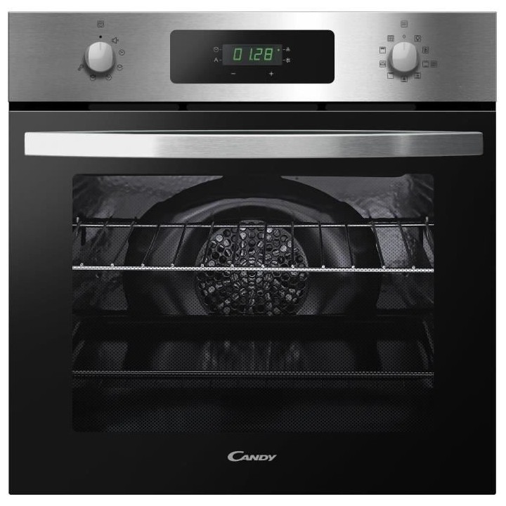 Four pyrolyse - chaleur tournante CANDY FICD X676 - Inox et noir - Cla